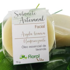 Sabonete Facial Argila Branca - 70gr