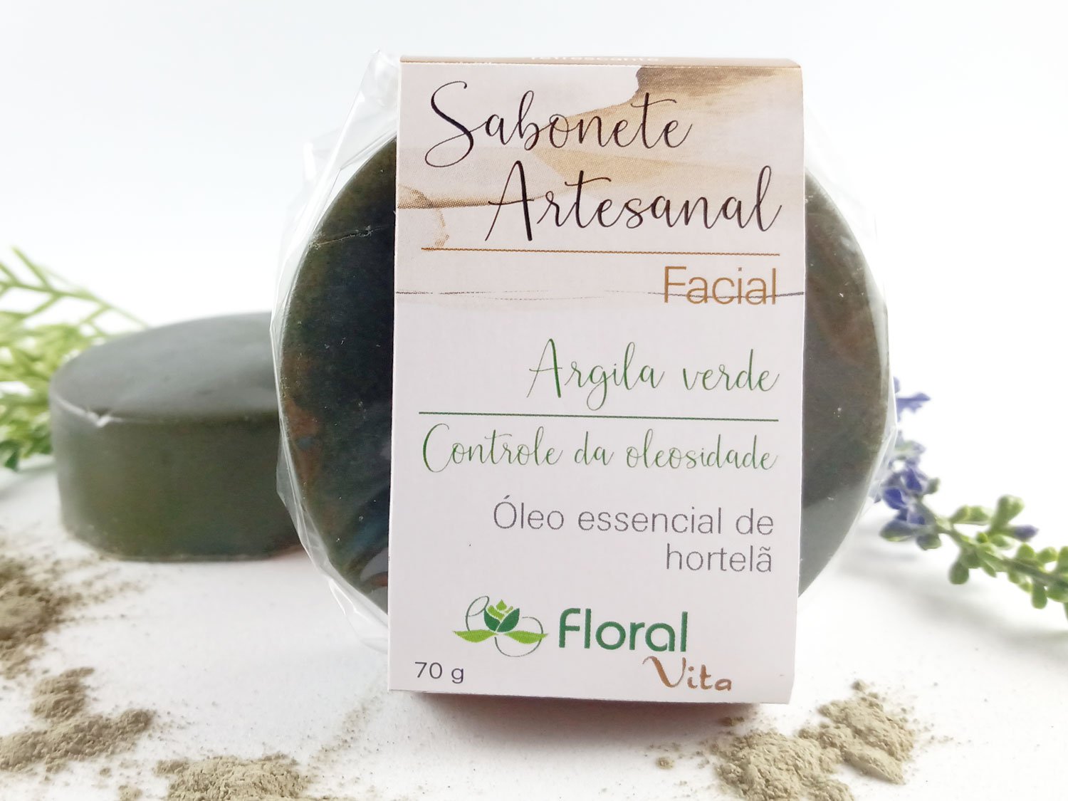 Sabonete Facial Argila Verde - 70gr