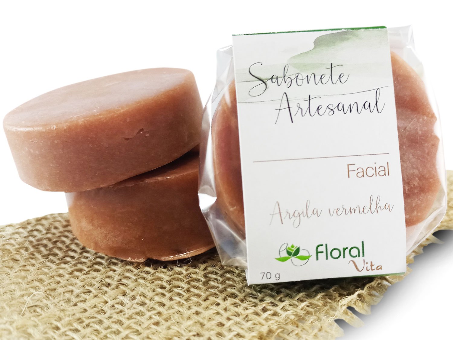 Sabonete Facial Argila Vermelha - 70gr